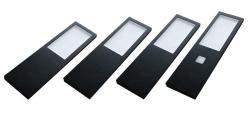 Indux Lino Køkkenmonteret LED-sæt 4 spots 4W med integreret touch-dæmpningskontakt Sort 1208972392