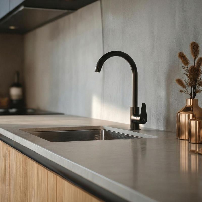 Aquanello Casa Sort køkkenarmatur med ét håndtag BL-1201-CS