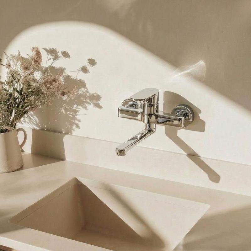 Aquanello Casa Enkelt håndtag køkkenvægarmatur krom med udløb 15 cm CR-1415-CS