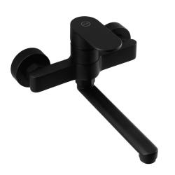 Aquanello Casa Enkelt håndtag køkkenvægarmatur sort med udløb 20 cm BL-1420-CS