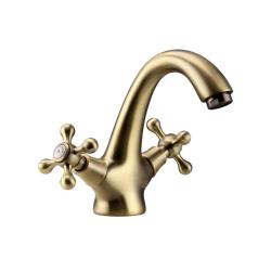 Aquanello Heritage Ascot Klassisk nostalgisk håndvaskarmatur i bronze BN-4101-HA