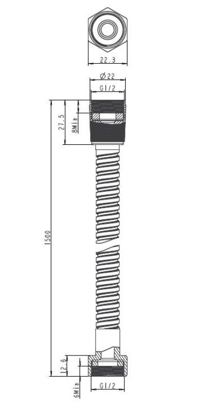 Aquanello Heritage Collection Bruserslange  150 cm Bronze BN-9002-HC