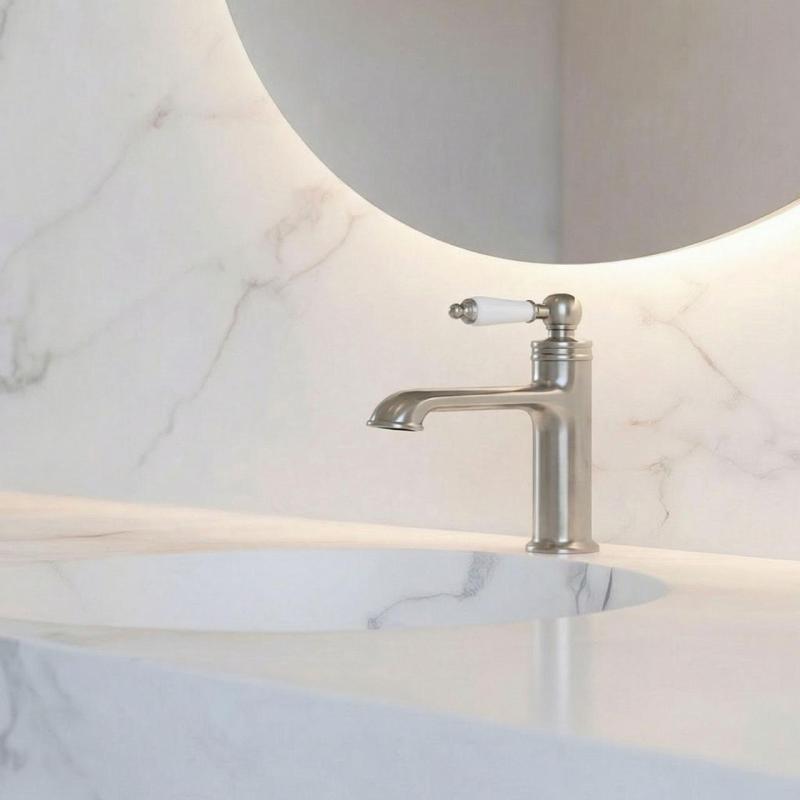 Aquanello Heritage Manor Klassisk nostalgisk håndvaskarmatur i rustfrit stål NB-1001-HM