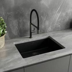 Ausmann Alira Gun metal køkkenarmatur med fleksibel udløb 1208972567